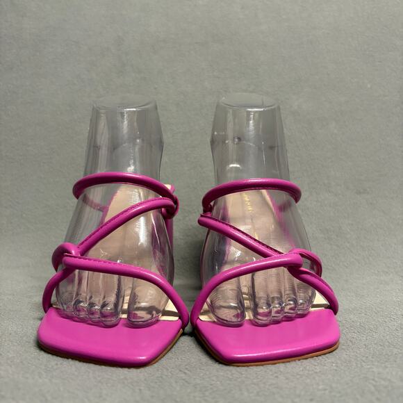 INTENTIONALLY BLANK x REVOLVE Wick Sandal Heels in Flamingo Pink Size 7 - Picture 6 of 16